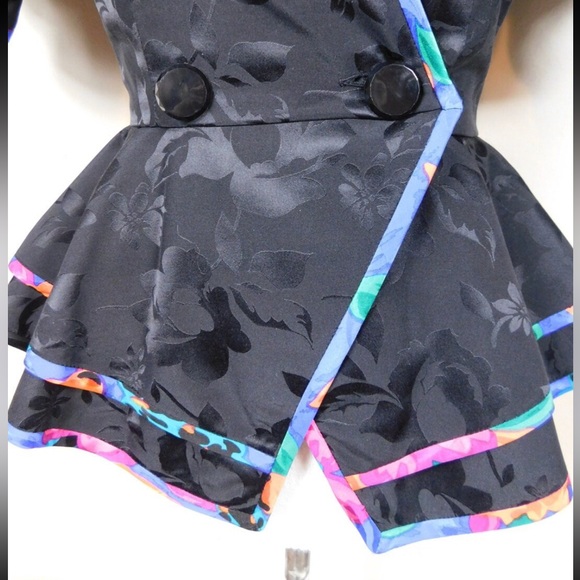 A.J Bari Puff Shoulder Blouse - Picture 4 of 5